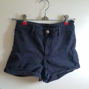 High-Waisted Black Shorts